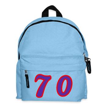 70. 70 ANS. 70e ANNIVERSAIRE. ANNIVERSAIRE 70 ANS. - Sac à dos Enfant - bleu clair - Devant