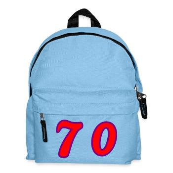 70. 70 ANS. 70e ANNIVERSAIRE. ANNIVERSAIRE 70 ANS. - Sac à dos Enfant - bleu clair - Devant