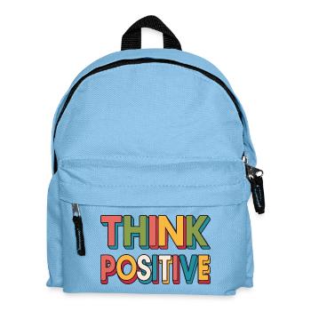 Think Positive Retro Rainbow - Kids' Backpack - light blue - Front