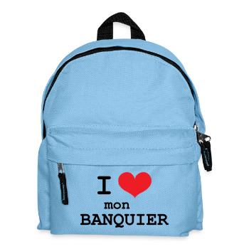 Ich liebe meinen Banker - Kinder Rucksack - Hellblau - Vorne
