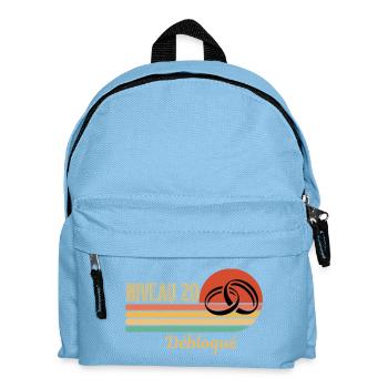 Level 20 Unlocked Retro Graphic Design - Kids' Backpack - light blue - Front