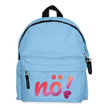 Nope neon pink & purple gradient with the slogan Nope. - Kids' Backpack - light blue - Front