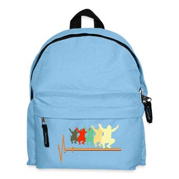 Sumo Wrestler Heartbeat Retro Japanese Martial Art - Kids' Backpack - light blue - Front