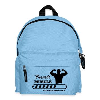 soon to be muscular - Kids' Backpack - light blue - Front