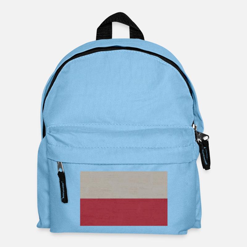 Polnische Flagge - Kinder Rucksack - Hellblau