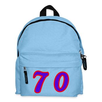 70. 70 ANS. 70e ANNIVERSAIRE. ANNIVERSAIRE 70 ANS. - Sac à dos Enfant - bleu clair - Devant