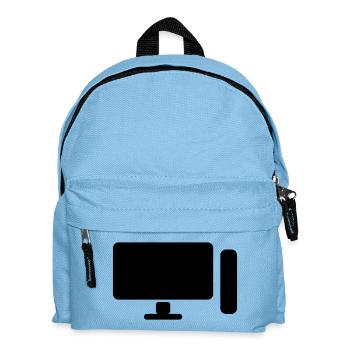 Minimal PC Setup Icon – Gamer Design - Kids' Backpack - light blue - Front