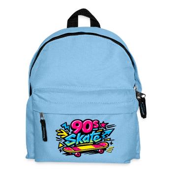 90s Skateboard Retro Flair - Kids' Backpack - light blue - Front