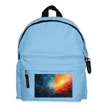 Cosmic Dawn Abstract Splash - Kids' Backpack - light blue - Front