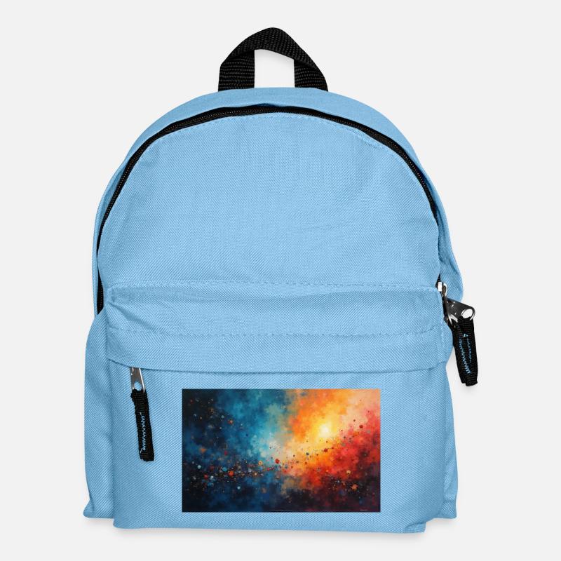 Aube Cosmic Abstract Splash - Sac à dos Enfant - bleu clair