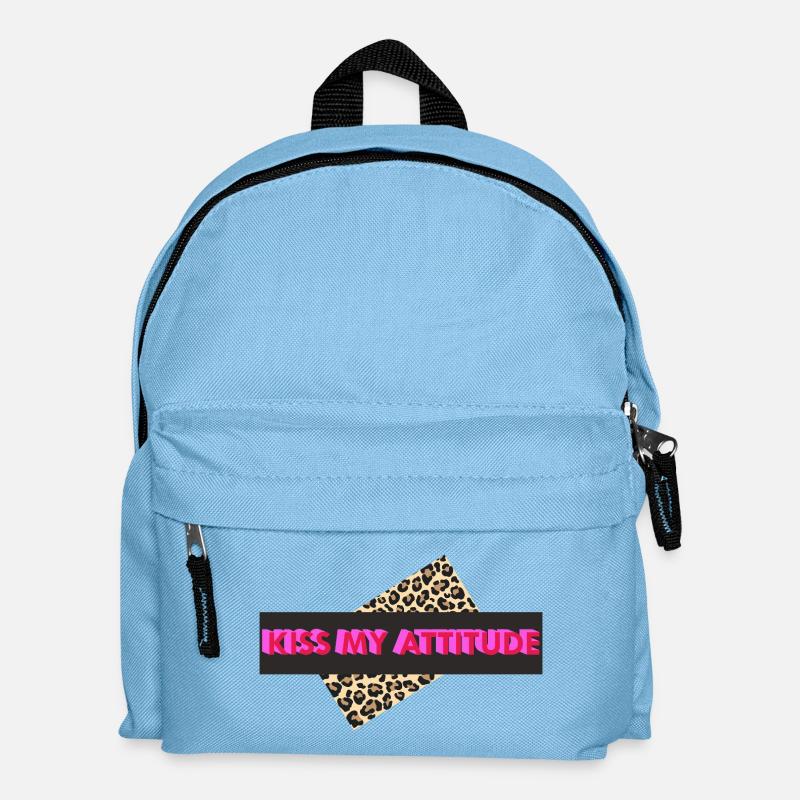 Kiss My Attitude  - Kinder Rucksack - Hellblau