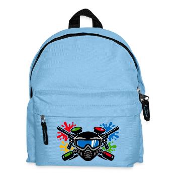 Graffiti helmet with paint splash - Kids' Backpack - light blue - Front