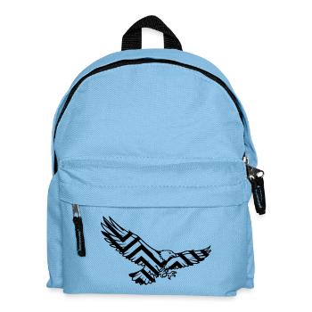 Adler Geometrisch Polygon Logo - Kinder Rucksack - Hellblau - Vorne