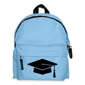 Doktorhut Abschluss Silhouette - Kinder Rucksack - Hellblau - Vorne