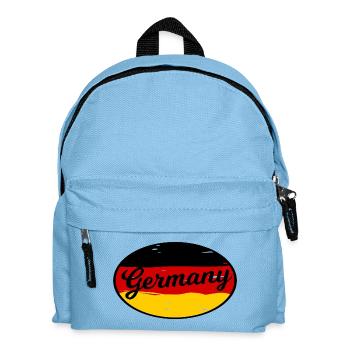 Germany Schriftflagge Wellenlook - Kinder Rucksack - Hellblau - Vorne