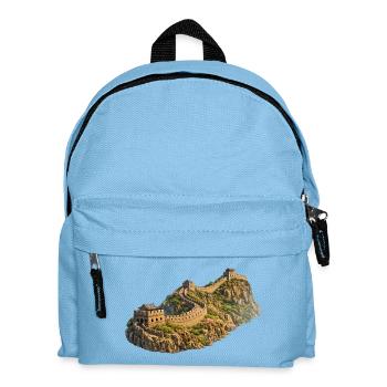Chinesische Mauer auf dem felsigen Wanderweg - Kinder Rucksack - Hellblau - Vorne