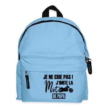 Je_ne_crie_pas_j-imite_la_moto_de_papa - Sac à dos Enfant - bleu clair - Devant