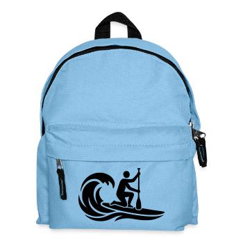Surf de vagues debout debout en pagayant - Sac à dos Enfant - bleu clair - Devant