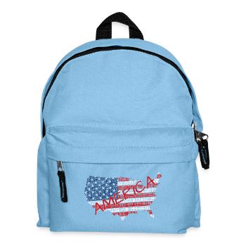 USA Flag Map America - Kids' Backpack - light blue - Front