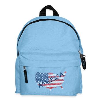 Lettrage du drapeau américain - Sac à dos Enfant - bleu clair - Devant