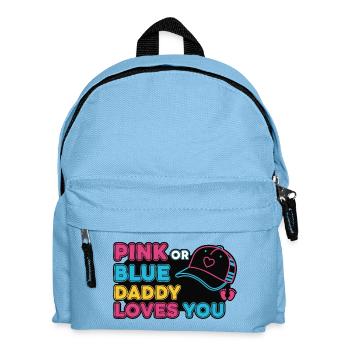 Révélation du genre : rose ou bleu Papa t’aime, bébé - Sac à dos Enfant - bleu clair - Devant