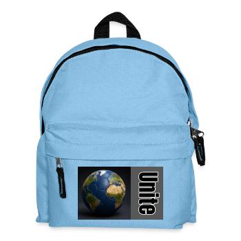 Weltball-Einheit in Bewegung - Kinder Rucksack - Hellblau - Vorne