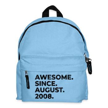 Awesome since August 2008 Geburtstag Geschenk - Kinder Rucksack - Hellblau - Vorne
