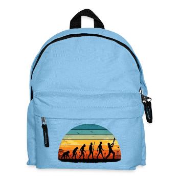 Funny Cricket Evolution Gift for Cricketer - Kids' Backpack - light blue - Front