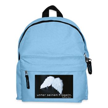 Engelflügel Psalm 91:4 - Kinder Rucksack - Hellblau - Vorne