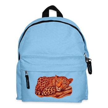 Leopard Motif Sleeping - Kids' Backpack - light blue - Front