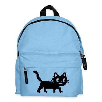 Cute Retro Pixel Cat – 8 Bit Gaming Cat - Kids' Backpack - light blue - Front