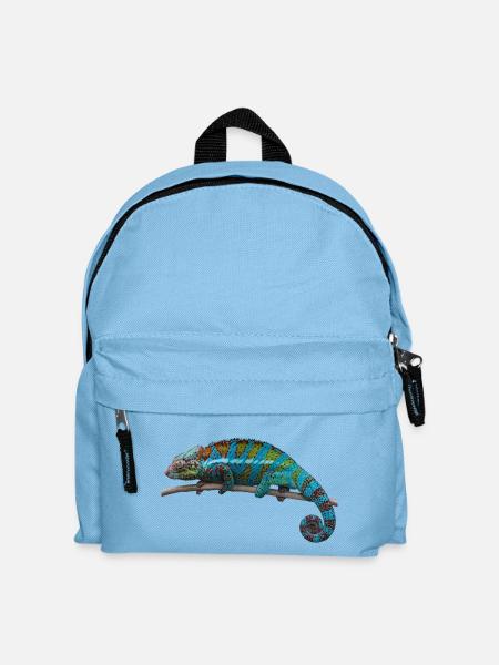 Chamäleon - Blau - Kinder Rucksack - Hellblau