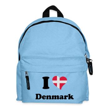 I love Denmark - J'aime le Danemark - Sac à dos Enfant - bleu clair - Devant