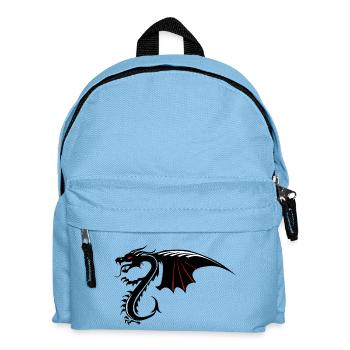 Drachen Tribal Tattoo Form 200410 x - Kinder Rucksack - Hellblau - Vorne