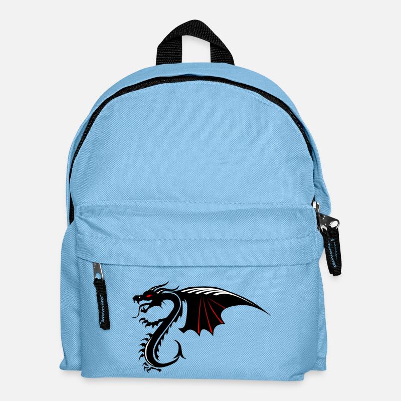 Drachen Tribal Tattoo Form 200410 x - Kinder Rucksack - Hellblau
