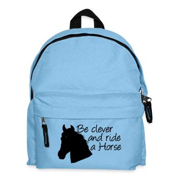 Montez un cheval Cheval Cavalier d’équitation cadeau - Sac à dos Enfant - bleu clair - Devant