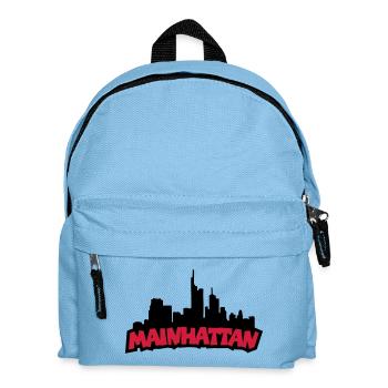 Mainhattan - Skyline der Stadt Frankfurt am Main - Kinder Rucksack - Hellblau - Vorne
