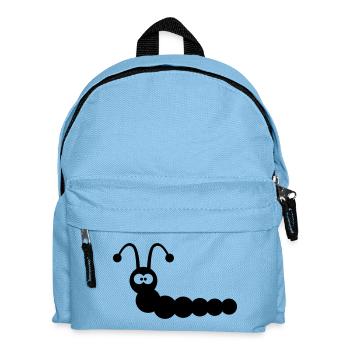 Lustiger Wurm - Kinder Rucksack - Hellblau - Vorne