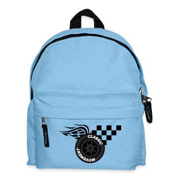 Tire Racing Flag Symbol Wheel Finish Wings Race - Kids' Backpack - light blue - Front