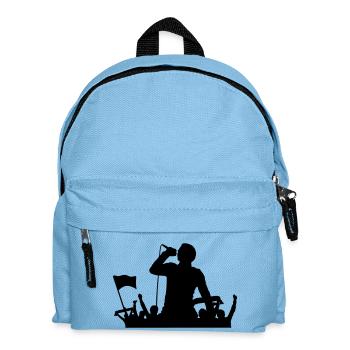 Mann Sänger Fans - Kinder Rucksack - Hellblau - Vorne