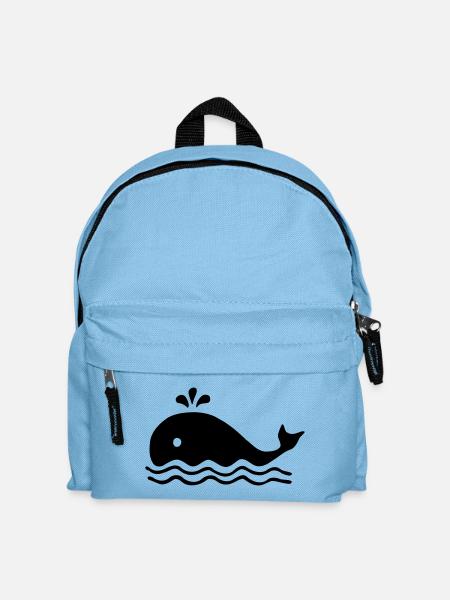 Baleine baleine - Sac à dos Enfant - bleu clair