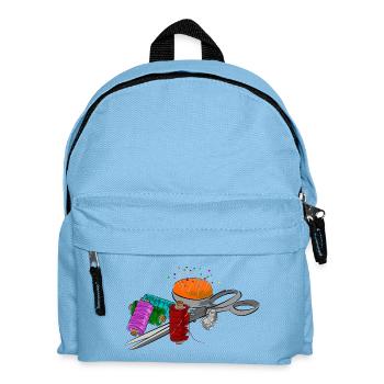 Motif tailleur avec ciseaux - Sac à dos Enfant - bleu clair - Devant