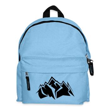 Mountain Mountains Mountain Mountains Symbol icon - Kids' Backpack - light blue - Front