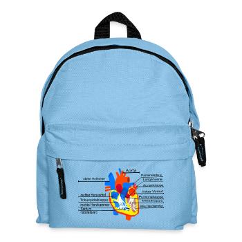 Coeur anatomique, Cor, - Sac à dos Enfant - bleu clair - Devant