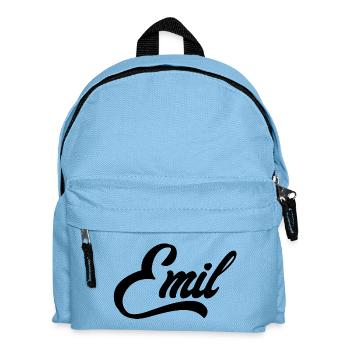 Emil Name Black - Kids' Backpack - light blue - Front