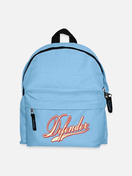 defender defense abwehr spieler football shirt cap - Kinder Rucksack - Hellblau