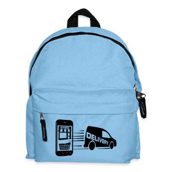 Online shopping and car delivery - Kids' Backpack - light blue - Front