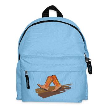 Square Dance - Cowboy boots on the parquet - Kids' Backpack - light blue - Front