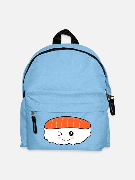 Kawaii Sushi Japan Essen Asien Weihnachts Geschenk - Kinder Rucksack - Hellblau