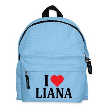 nom t-shirt J’aime Liana idée cadeau t-shirt - Sac à dos Enfant - bleu clair - Devant